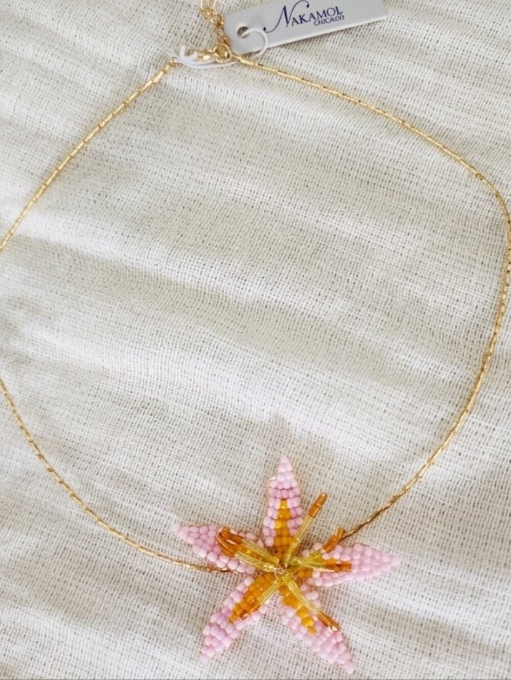 🌸 NAKAMOL Chicago Beaded Flower Short Necklace 🌸